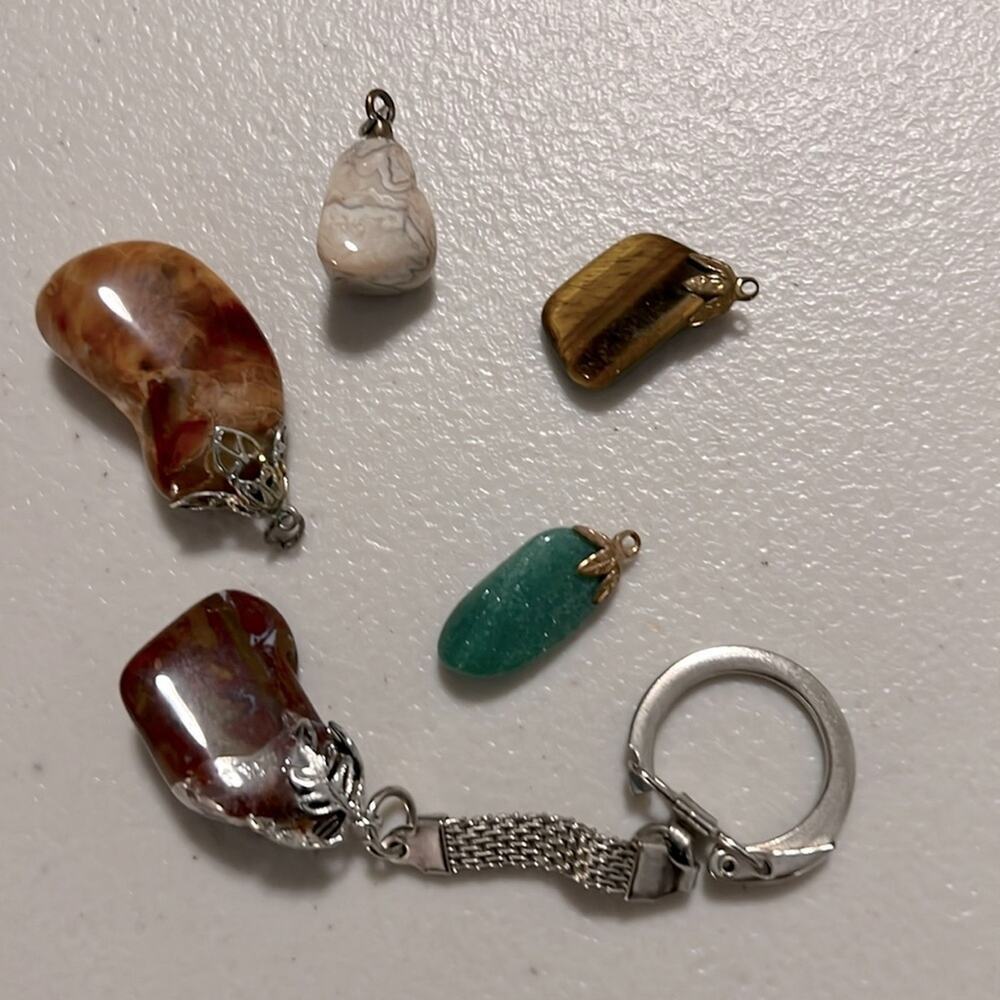 Stone Pendants and Keychain